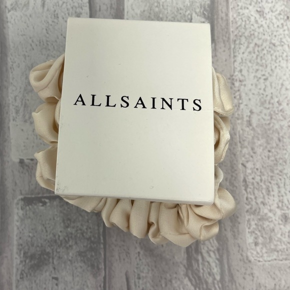All Saints Accessories - Alllsaints 3- Pack Mini Scrunchies in Arctic White - NWT